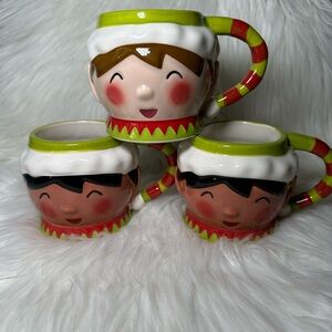 Target threshold Festive Elf Face Mug Set of 3